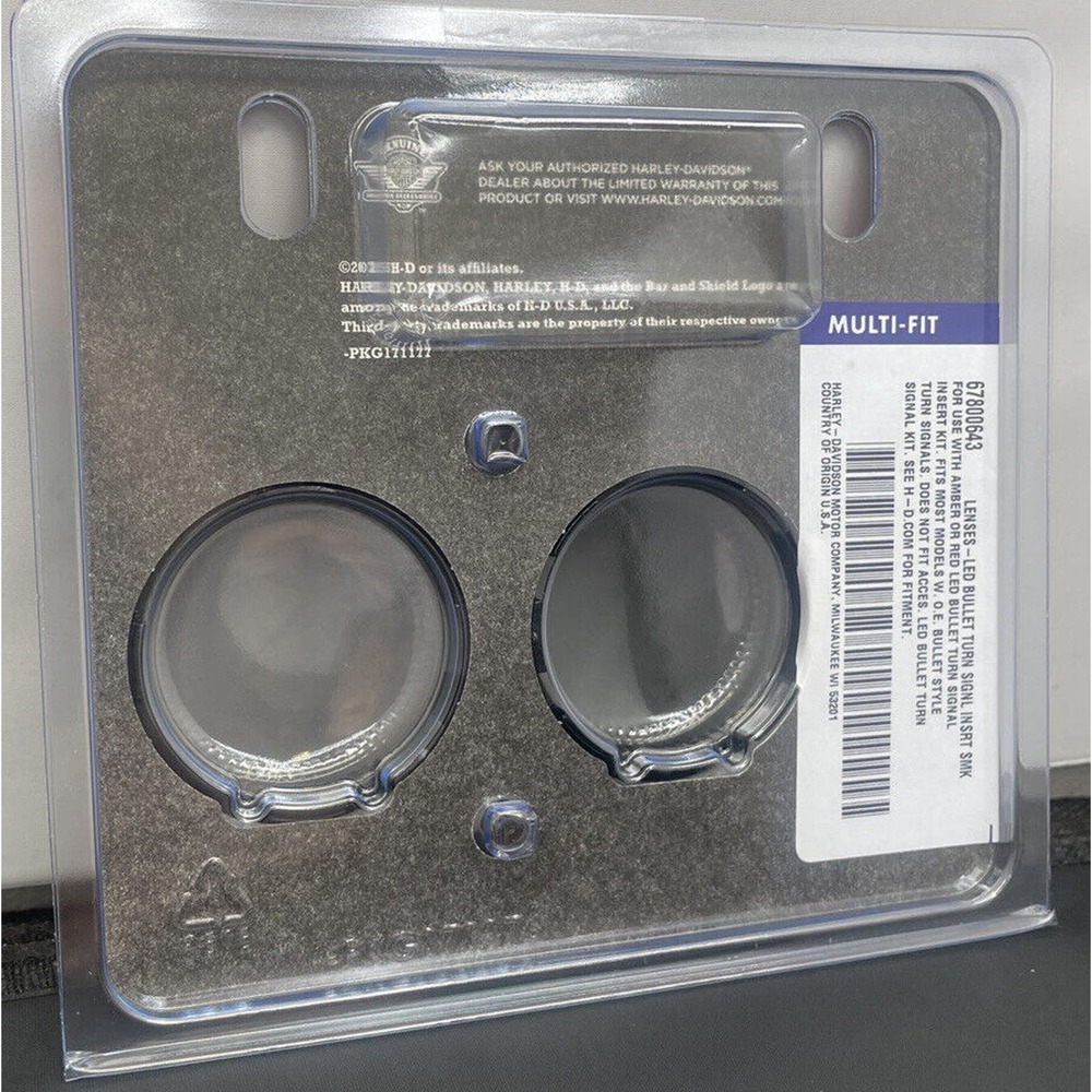 Harley Davidson HD Motors LED Bullet Turn Signal Smoke Lens Insert 67800643 NEW - Picture 6 of 9